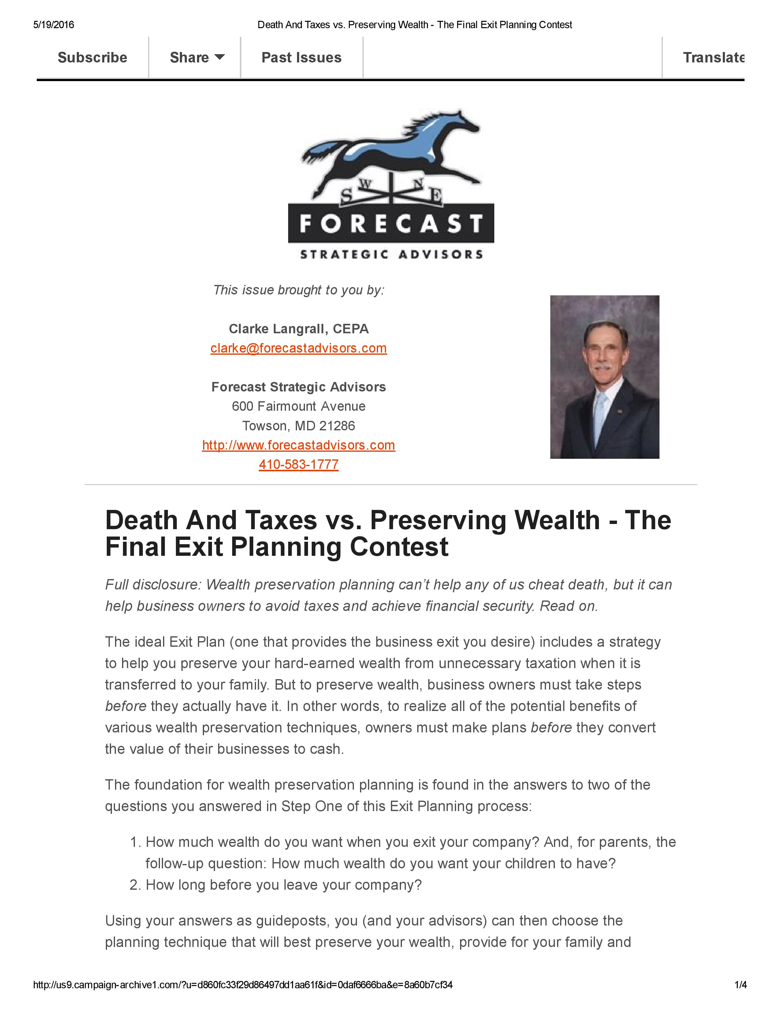 Death And Taxes vs. Preserving Wealth - The Final Exit Planning Contest-page-001