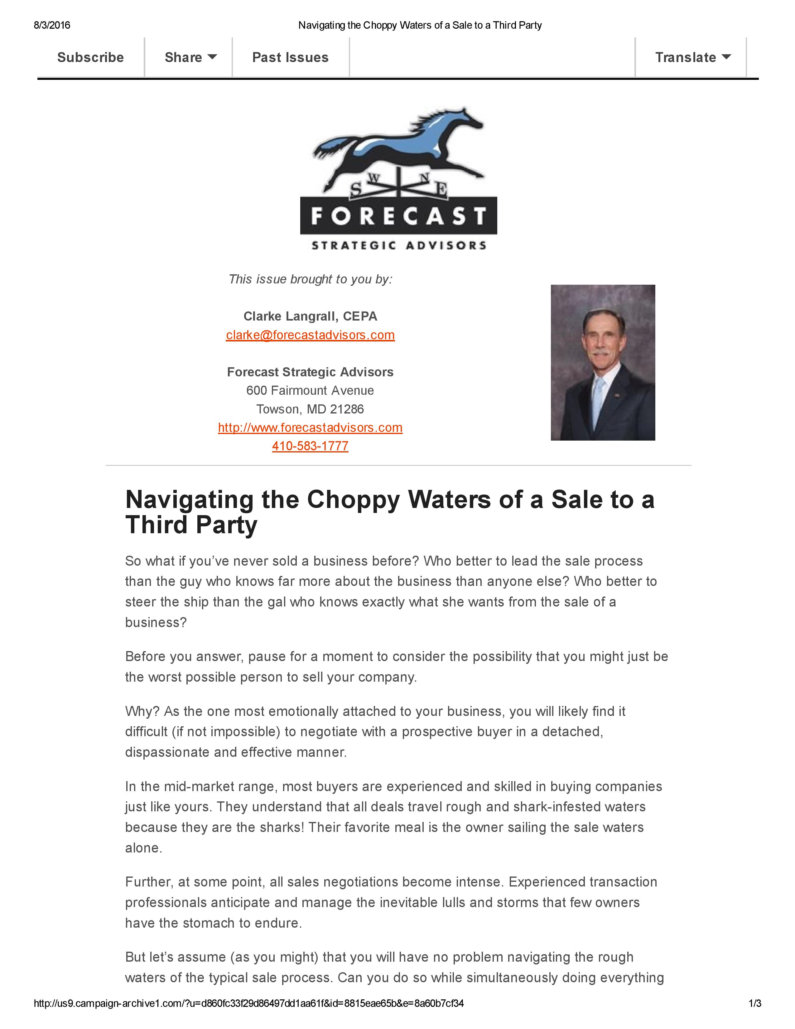 Navigating the Choppy Waters of a Sale to a Third Party-page-001
